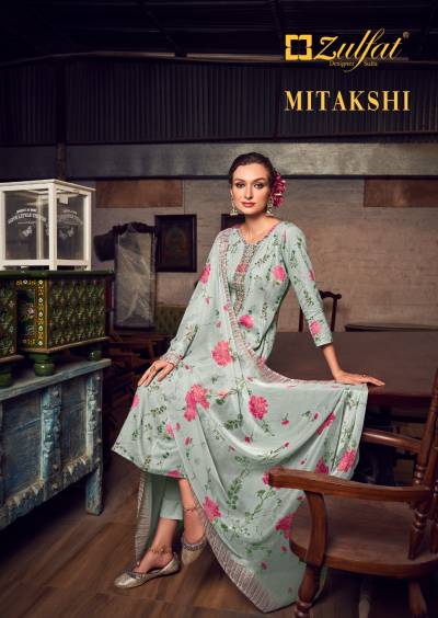Mitakshi By Zulfat Designer Style Printed Attractive Salwar Kameez Collection